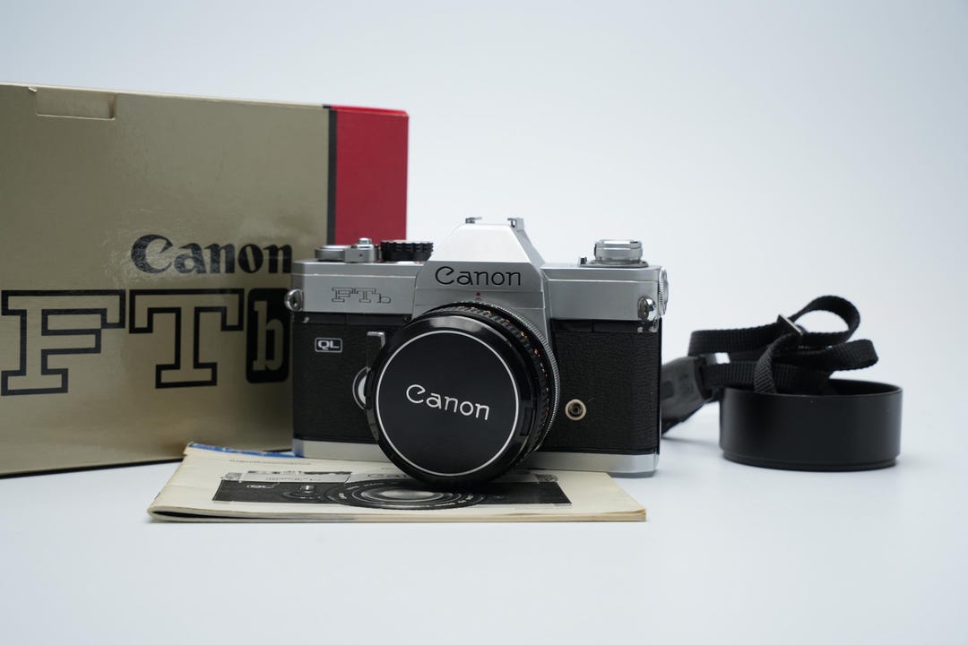 Canon Ftb QL 35mm SLR Camera With Canon FD 50mm F/1.8 Lens - 1970s
