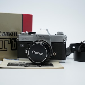 Canon FTb QL 35mm SLR Camera with Canon FD 50mm f/1.8 Lens - 1970s Classic