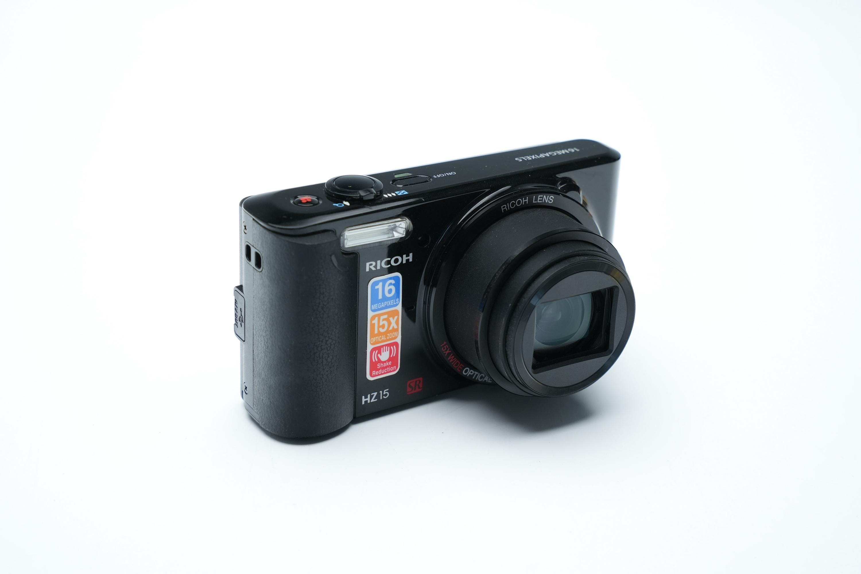 Ricoh HZ15 Digital Camera – Black, 16MP CCD, 15x Zoom 24–360mm, HD