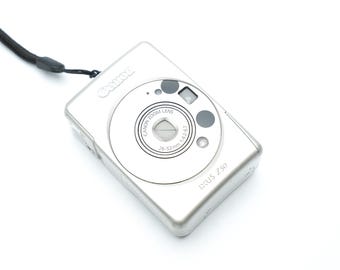 Canon IXUS Z50 APS Film Camera – Compact Point & Shoot, Zoom Lens, 1999 Japan, Not 35mm, Autofocus, Silver Body