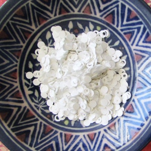White Table Confetti, White Circles and Round Shaped Confetti, Bridal Shower Decor, Baby Shower, Party Supplies, 8 grams