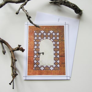 Porte marocaine Carte de voeux, Carte faite main, Carte vierge, Cadeau, Avec enveloppe, Carte d'amitié, Carte de nouvelle maison, Carte de voyage