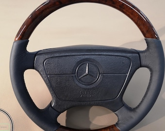 Mercedes wood steering wheel r129 w124 w140 w202 w210 w462 g class burlwood