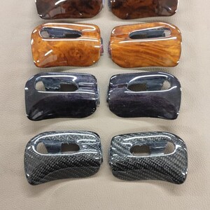Mercedes r129 sun visor trim caps carbon sl320 sl500 sl600 300sl 500sl a pair image 4