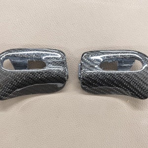 Mercedes r129 sun visor trim caps carbon sl320 sl500 sl600 300sl 500sl a pair image 3