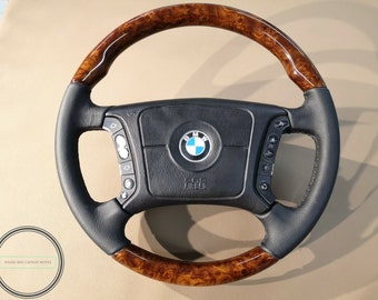 Bmw e38 e39 e46 e53 wood steering wheel wood bmw steering wheel