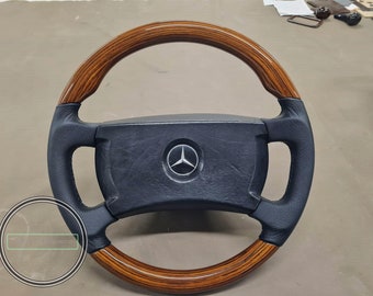 メルセデスの木製ステアリングホイール、ゼブラノ、W123、C123、W201