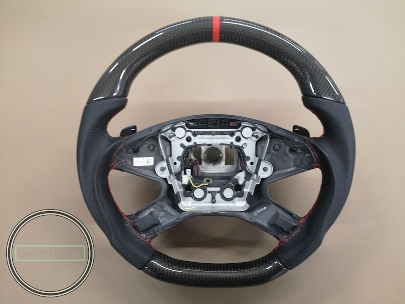 Mercedes W212 Steering Wheel Carbon Fiber E63 Amg F1 Shifters Etsy