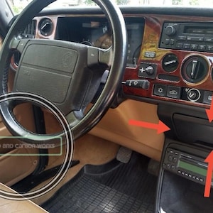 Saab 900 wood ashtray cover burled walnut