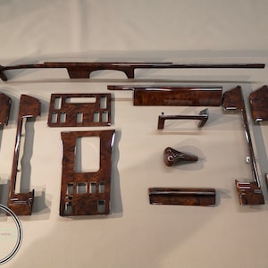 Mercedes w126 wood trim set burlwood burled walnut