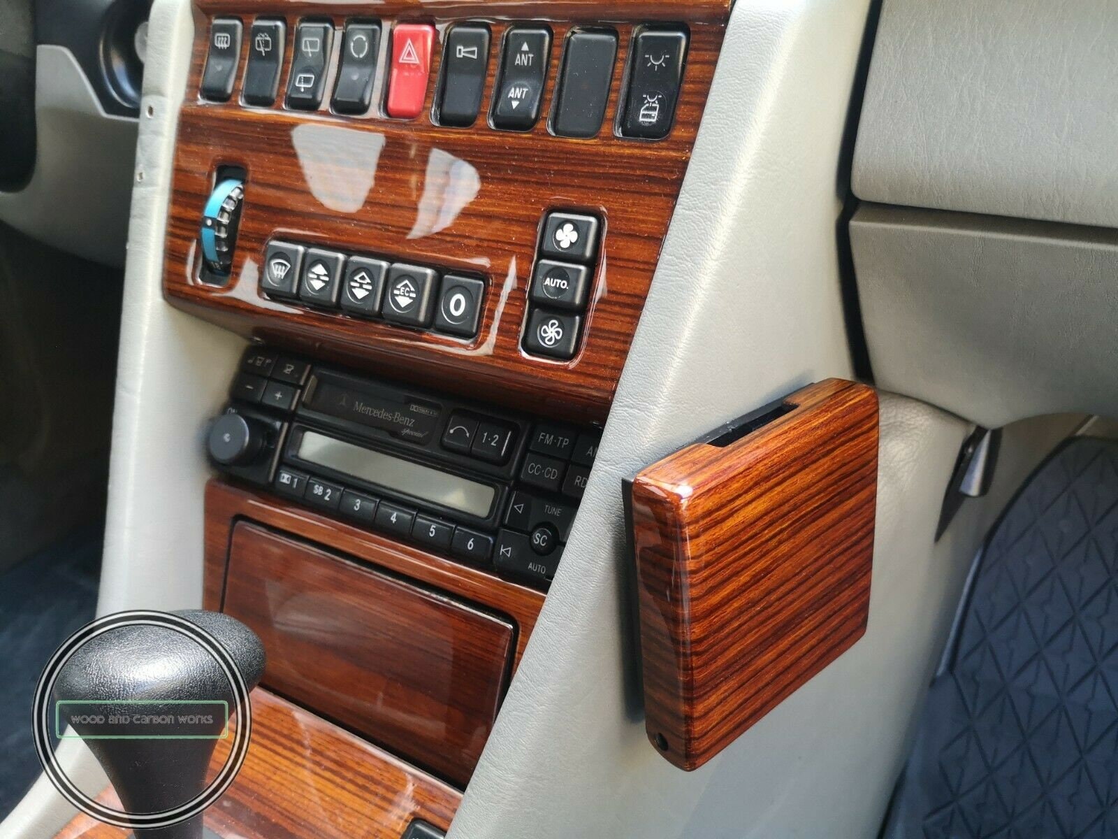 Mercedes Benz W123 W124 R107 W126 Wood Folding Drink Cupholder
