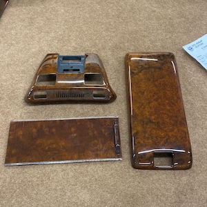 Mercedes benz r129 wood trim set sl center console accordion burlwood