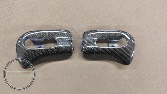 Mercedes r129 sun visor trim caps carbon  sl320 sl500 sl600 300sl 500sl a pair