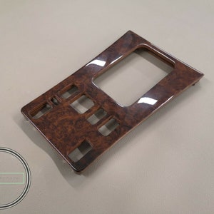 Mercedes w126 500sel 560sel 560sec burled trim center shift console repro
