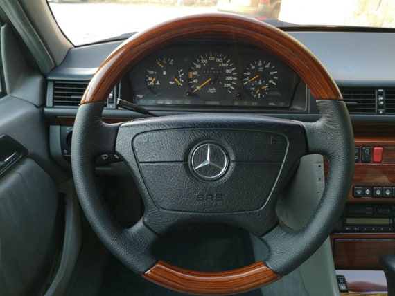 W124 wooden cheap steering wheel