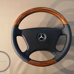 Mercedes r107 w201 w123 w124 lenkrad holz zebrano