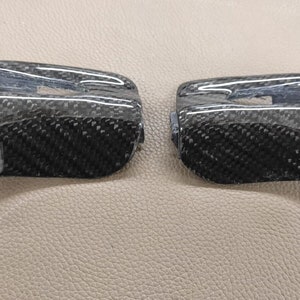 Mercedes r129 sun visor trim caps carbon sl320 sl500 sl600 300sl 500sl a pair image 2