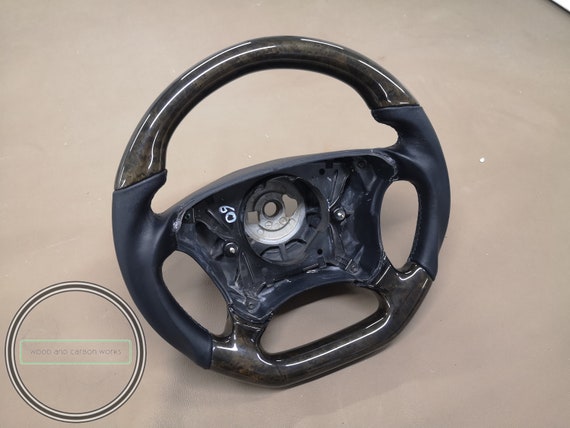 Mercedes Amg Wood Steering Wheel W210 W208 Birdeyes Black Leather