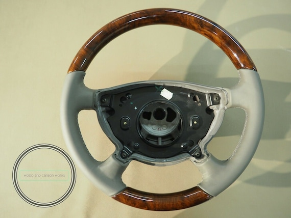 メルセデス・ベンツ W211 用 木製ステアリングホイール（バールウッド