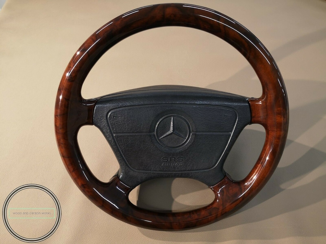 Buy Mercedes Steering Wheel R129 W124 W140 W210 Full Wood Burled