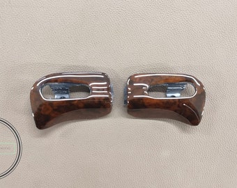 Mercedes r129 sun visor trim caps wood sl320 sl500 sl600 300sl 500sl a pair