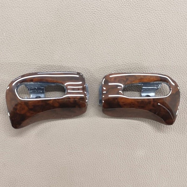 Mercedes r129 sun visor trim caps wood sl320 sl500 sl600 300sl 500sl a pair