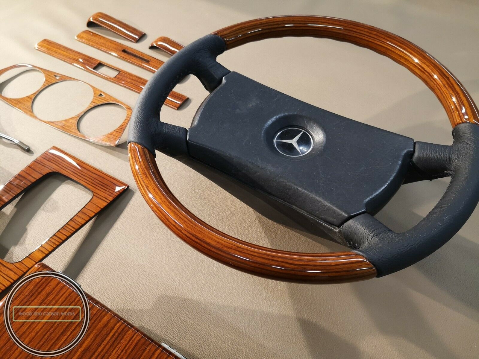 メルセデスベンツ ウッドトリム フルセット w123 ダッシュボード c123