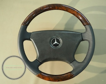 Mercedes R107 W201 W123 W124 W126 Steering Wheel Wood Burled