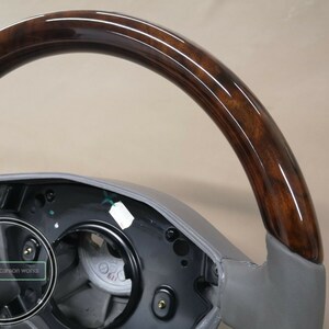 Mercedes w208 clk wood steering wheel burlwood gray leather image 5