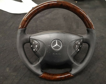 W211 wood steering wheel deals