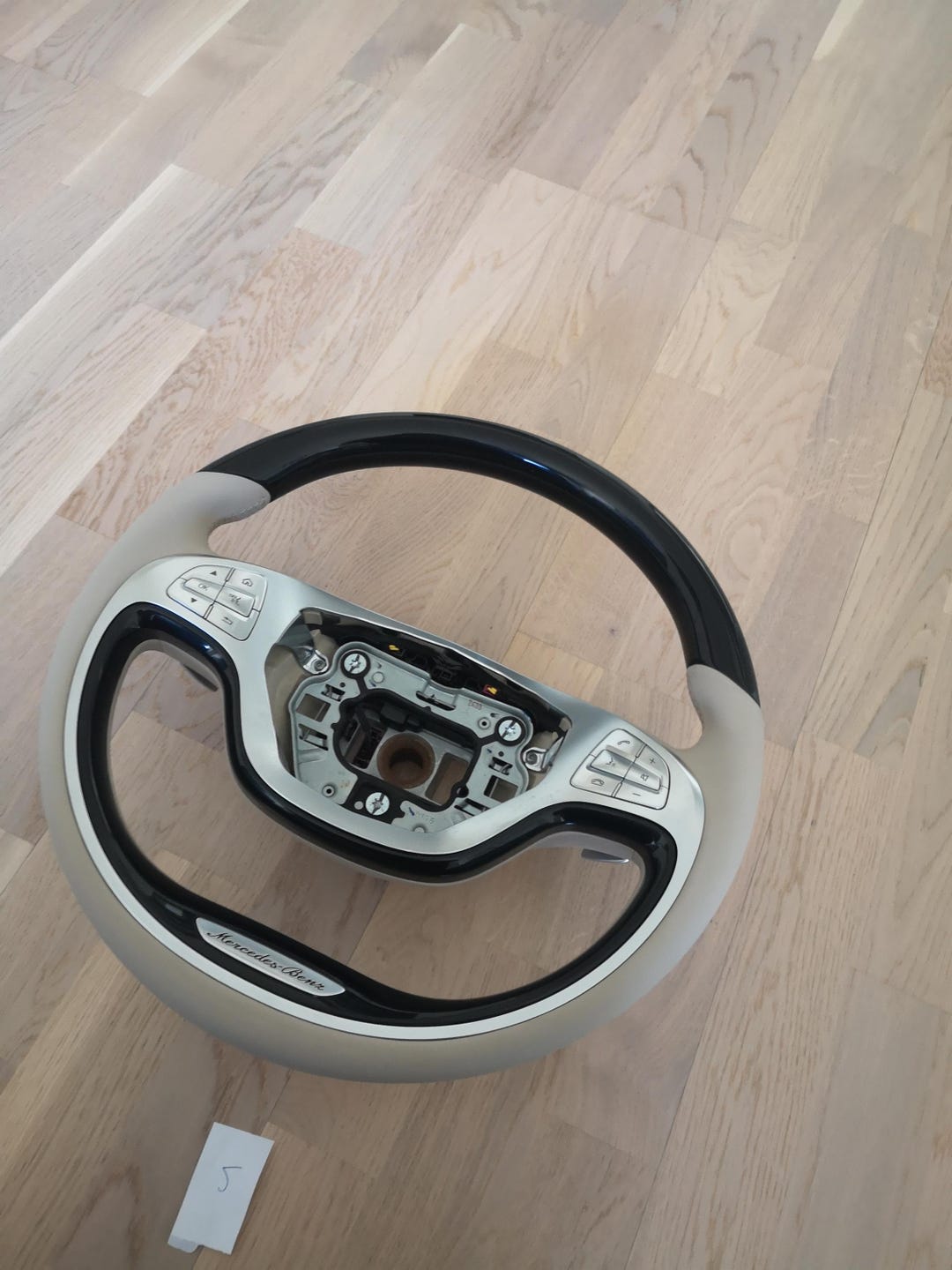 Mercedes W222 Steering Wheel Piano Black S-class Cream Beige