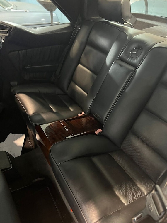 Mercedes W124 Storage Box Rear Center Console Wood Burled Walnut