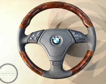 Bmw wood steering wheel e31 e32 e34 e36 m3 z3 e39 burlwood