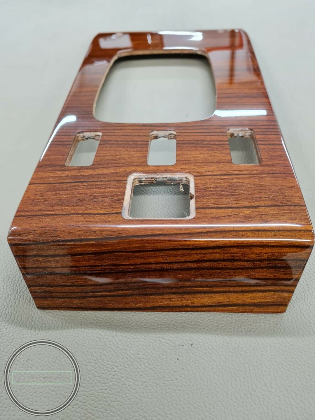 Mercedes R107 Sl Center Console Gear Shift Wood Trim Zebrano
