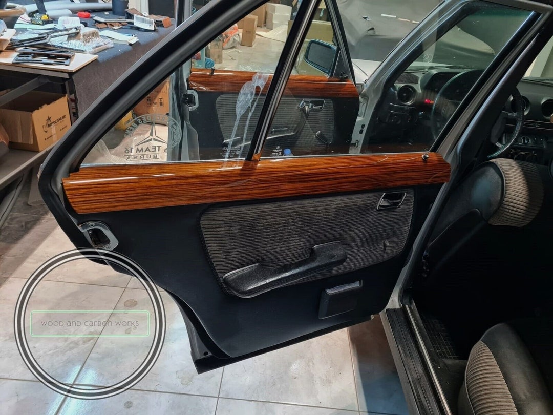 Heizungsblende Mercedes W123 Echt ZEBRANO HOLZ Kurzer Schlitz