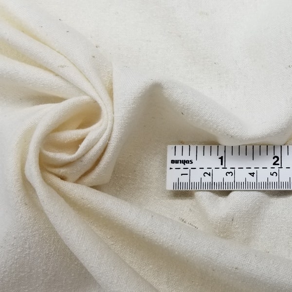 Fabric Silk Noil Raw Silk 100% Pure Silk Natural Colour -by 10cm-
