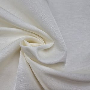 Tessuto Seta 28 mm Seta e Lino Misto Colore Bianco - a mezzo metro - Larghezza 44" / 114 cm