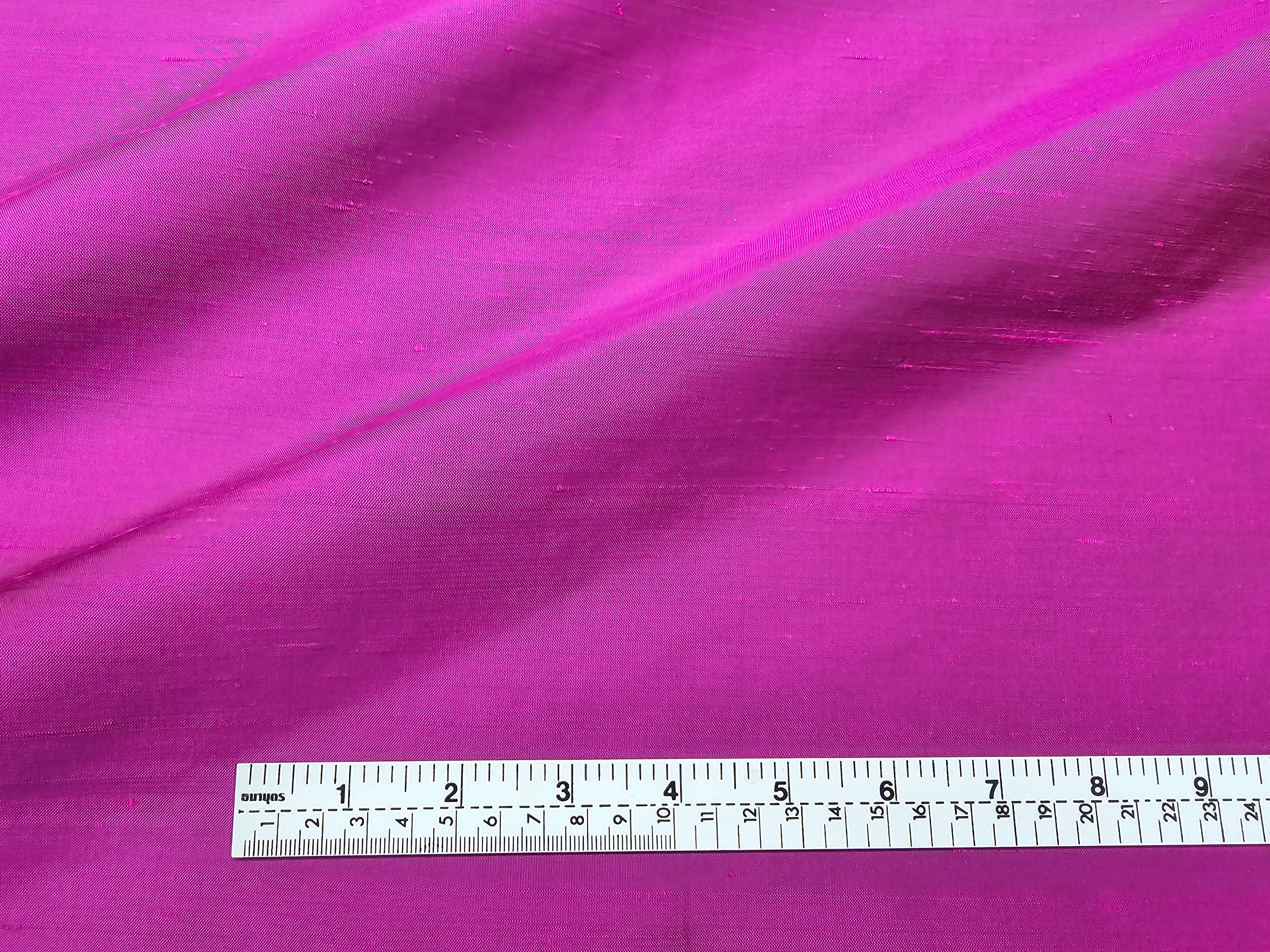 Fabric Silk Dupioni 44" width Shading Color Magenta and Black -by half yard-
