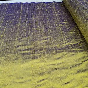Fabric Silk Dupioni Shading Color Gold/Blue -by half yard-