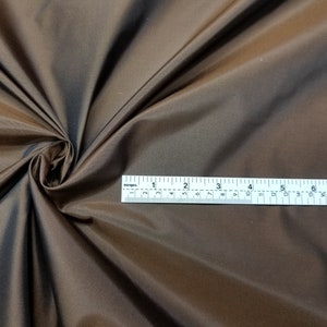 Fabric Silk Taffeta Color Shading Brown/Gold -by half yard-