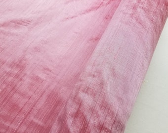 Fabric Silk Dupioni Shading Color Pink/White -by half yard-