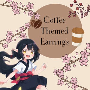 Coffee Lover Earrings – Latte Art, Boba, Takeaway & Beans | Clip-On, Dangle, Stud | Gift for Coffee Addict