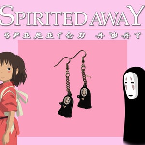 Spirited Away Earrings - No-Face - Studio Ghibli - Handmade Anime Earrings