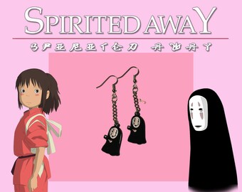 Spirited Away Earrings - No-Face - Studio Ghibli - Handmade Anime Earrings