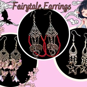 Sagoörhängen - Fairycore - Drake - Pixie - DnD-inspirerade örhängen