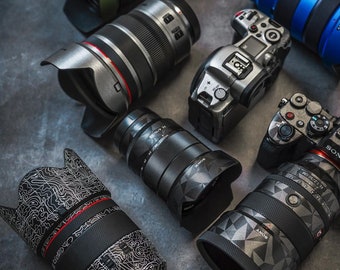 Sony E FE Camera Lens Skins Customized Sony E Camera Lens Skin Wraps Lens Skin