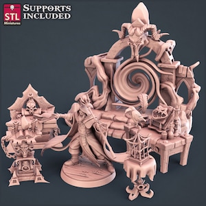 Evil Wizard Furniture Bundle for a Mage Tower | Interior Miniatures for DnD  and Fantasy Tabletop | STL Miniatures