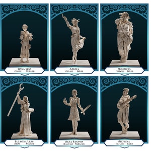 Female Spellcasters Set #1 | DnD is a Woman - Female Miniatures for RPG & Tabletop
