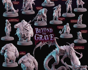 Zombie Fantasy Races and Villagers | Miniatures for Dungeons and Dragons and other tabletop games | Beyond the Grave Cast n Play