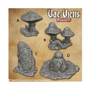 Fairytale Forest Terrain Pieces from Vae Victis | 3D Model | Tabletop Miniature | DnD | Magical Forest | Enchanted Forest